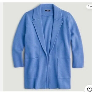 J Crew Rare Sophie Sky Frost Blue Sweater Blazer Jacket